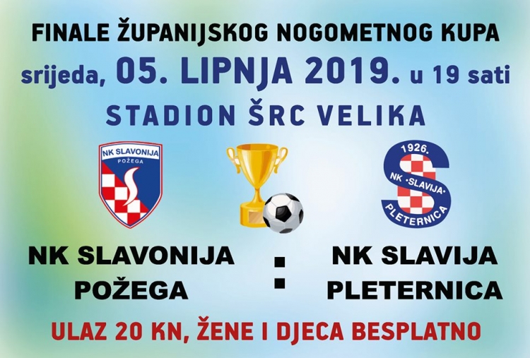 Slavonija i Slavija u srijedu, 05. lipnja u 19,00 sati u Velikoj igraju finale Županijskog nogometnog kupa