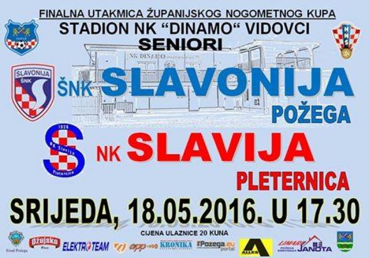 Sutra se u Vidovcima igra finalna utakmica Županijskog nogometnog kupa