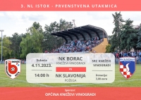 Slavonija odigrala neodlučeno na gostovanju kod Borca (Kneževi Vinogradi) u 12. kolu 3. NL - Istok