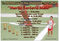 Raspored utakmica 7. Memorijalnog malonogometnog turnira &quot;Marijo Šarčević - Maki&quot;