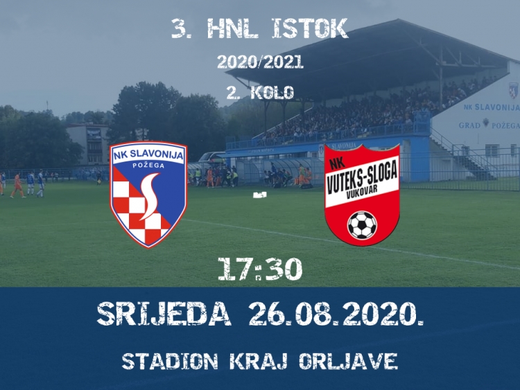 Slavonija danas u 17,30 sati na svom Stadionu dočekuje Vuteks Slogu u 2. kolu 3. HNL - Istok