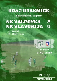 Slavonija poražena na gostovanju kod Valpovke u 6. kolu 3. Nogometne lige - Istok