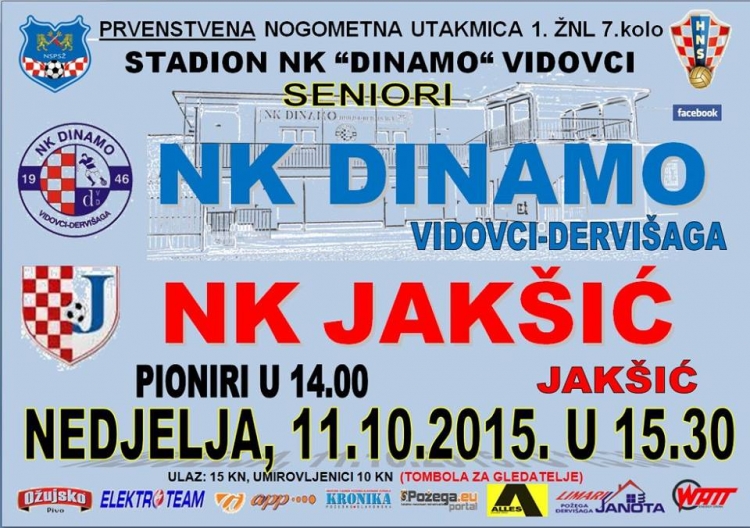 7. kolo 1. ŽNL : Dinamo domaćin, Požega i Croatia gosti
