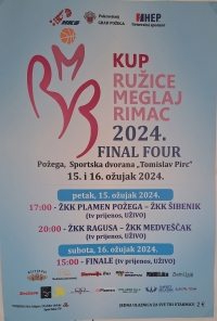 U Sportskoj dvorani Tomislav Pirc u petak i subotu igra se završnica Kupa Ružice Meglaj Rimac