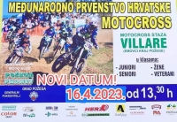 Međunarodno prvenstvo Hrvatske u motocrossu održat će se u nedjelju, 16. 04. 2023. na stazi Villare