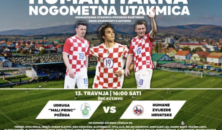 U četvrtak, 13. 04. 2023. u Kutjevu će se odigrati humanitarna nogometna utakmica za svjesnost o autizmu u organizaciji Udruge &quot;Mali princ&quot;