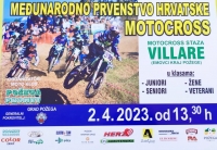 Međunarodno prvenstvo Hrvatske u motocrossu održat će se u nedjelju, 02. 04. 2023. na stazi Villare
