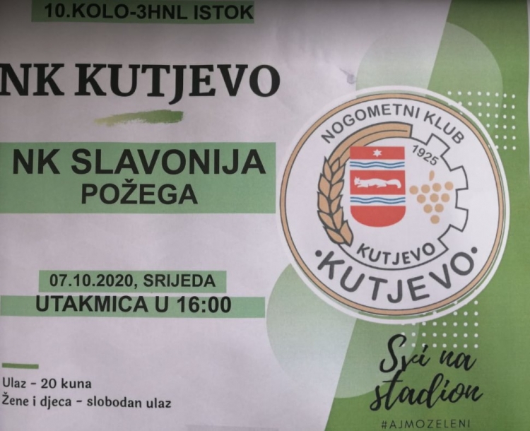 Slavonija u srijedu, 07. listopada gostuje u Kutjevu u 10. kolu 3. Hrvatske nogometne lige - Istok