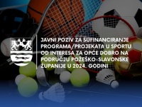 Sportska zajednica PSŽ raspisala Javni poziv za sufinanciranje programa/ projekata u sportu na području Požeško-slavonske županije u 2024. godini