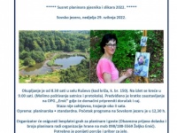 HPD ,,Sokolovac" Požega i Sekcija ,,Ruševo" organiziraju tradicionalnu planinarsko-kulturnu manifestaciju: "Susret planinara pjesnika i slikara 2023." - Sovsko jezero, nedjelja 28. svibnja 2023.